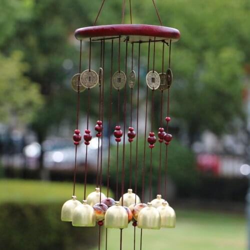 1PCS 13 Bells Copper Wind Chimes Feng Shui Goods for Yard Garden Decoration Outdoor Windchimes Mascot Gifts