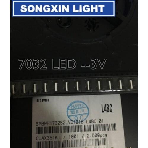 100pcs LED TV Application LED Backlight Edge LED Series TS731A 0.5W 3V 7032 Cool white LED LCD TV Backlight FOR SAMSUNG