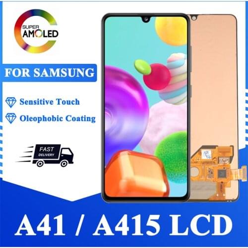 100% Test 6.1'' LCD For SAMSUNG Galaxy A41 LCD A415 SM-A415F/DSN SM-A415F/DSM Display Touch Screen Digitizer Assembly Repair
