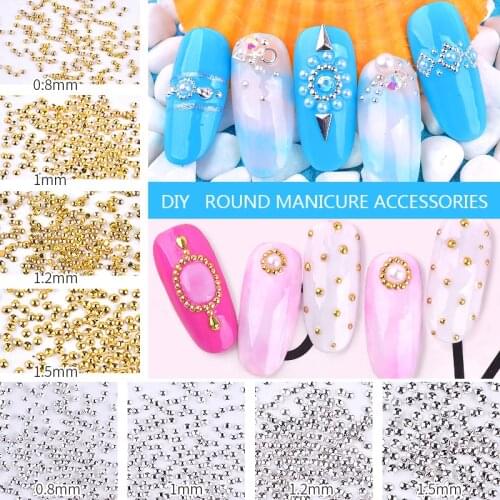 1000 Pcs/Pack Fashion Metal Rivet Nail Jewelry Stickers for Manicure 2021 New Art Accessories for Nails Decoration Design