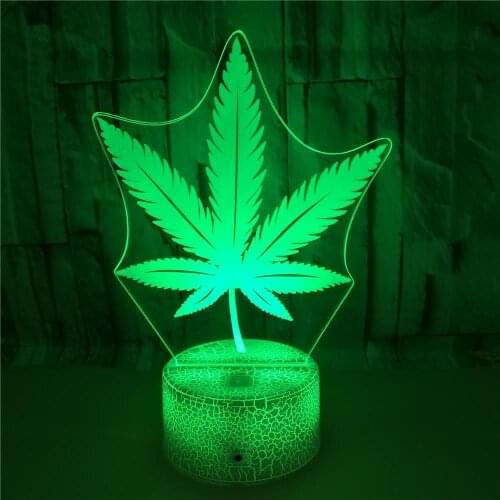 Plant 3D Illusion Lamp Christmas Gift Night Light Beside Table Lamp 16 Colors Auto Changing Desk Decoration Lamps Birthday