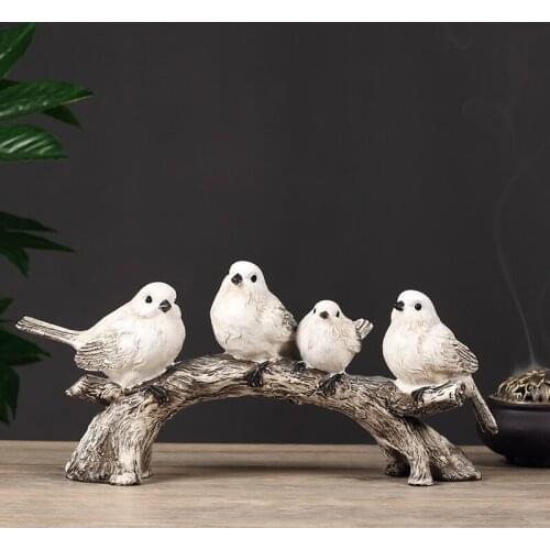 AMERICAN CREATIVE BIRD RESIN DECORATIONS SIMPLE HOME TV CABINET WINE CABINET DECORATIONS BRANCHES ANIMAL LIVING ROOM FURNISHINGS