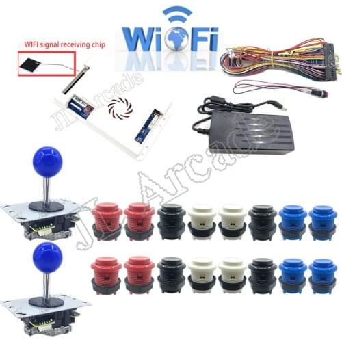 2 Player DIY Arcade Kit Pandora Game 3D 8000 in 1 WIFI add game 8 way joystick American HAPP Style Push Button for Arcade