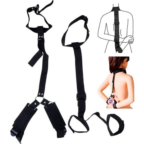 BDSM Bondage Neck Collar Sex Products Erotic Toys Handcuffs Wrist Restraints Adult Games Sex Toys For Couples Slave Fetish Tool
