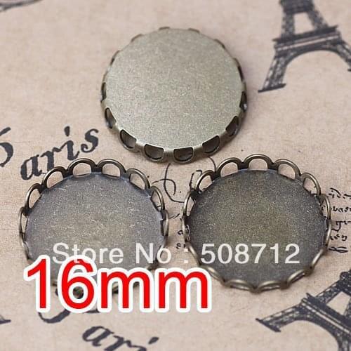 Free shipping!!! Bronze Tone Cabochon Frame Settings 16mm,Cameo Cab base,pendant base,pendant settings