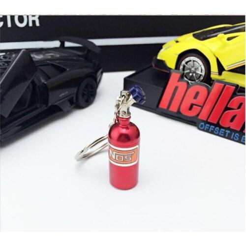 10PCs NOS Turbo Nitrogen Bottle Metal Key Chain Key Ring Holder Car Keychain Pendant Jewelry for Women Men Unique mini keyring