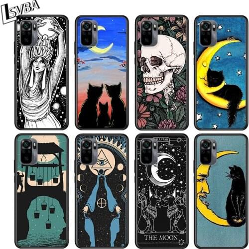 Witches Moon Tarot Mystery for Xiaomi Redmi Note 10 10S 9 9T 9S 9Pro Max 8T 8Pro 8 7 6 5 Pro 5A 4X 4 Soft Black Phone Case