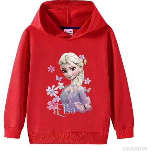 Disney Frozen Childrens Hoodies Autumn Cartoon Hoodies Boys Clothes Children Sweatshirts Girls Print Kids Sweatshirts