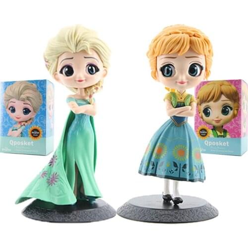 Disney Frozen Q Version Big Eyes Action Figure Model Set Queen Elsa Anna Decoration Decoration Table Decoration Cake Decoration