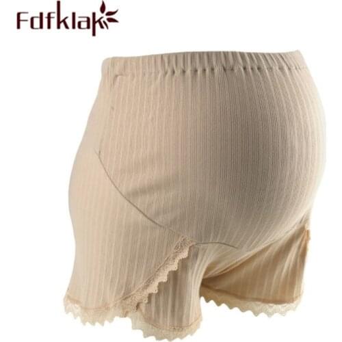 Fdfklak L-3XL Plus Size Maternity Clothes For Pregnant Women Summer High Waist Legging Femme Black/White Pregnancy Pants