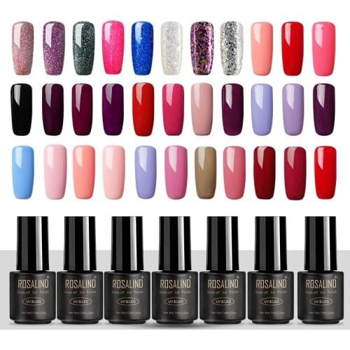 ROSALIND Gel Varnish Nail Polish UV Hybrid Nail Art Manicure Nails Extensions 7ML Vernis Semi Permanent Base Top gel nail polish