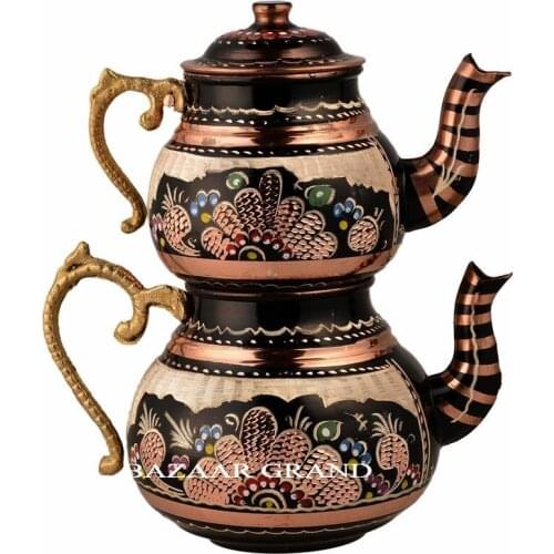 QUALITY TEAPOT Teapot LITTLE ERZINCAN WITH RED COLORS PATTERNED WEDDING GIFTS GREAT PRESENTATIONS WITH YOUR AWESOME FREE SHİPPİN