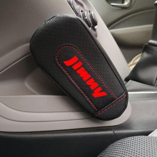 Leather Thigh Support Knee Pad Car Door armrest pad Interior Car Accessories For Suzuki Jimny