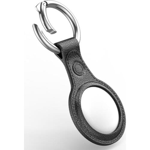 Leather Protective Case Cover for Apple Airtags Transparent TPU Leather Tracker Locator Anti-lost Anti-scratch Protective Case