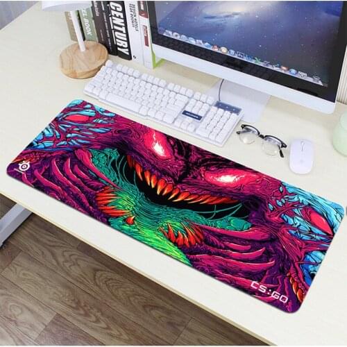 LIFESOULITY 90x30cm XL Lockedge Large Gaming Mouse Pad Computer Gamer Keyboard Mouse Mat Hyper Beast Desk Mousepad for PC Desk P