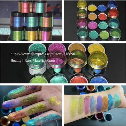 Multipurpose Makeup Shifting Pigments Magic Optical Chameleon Mirror Powder Chrome Smooth Eye Shadow for Face/Body/Nails