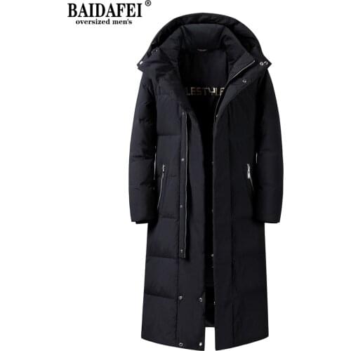 Mens Women X-Long White Duck Down Jackets 2019 New Winter Over The Knee Thicken Warm Detachable Hat Males Jackets Canada Coat