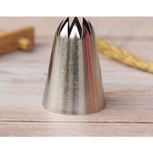 #353 Large Size Close Star Piping Nozzle Cake Cream Decoration Stainless Steel Icing Tips Cupcake Pastry Tools