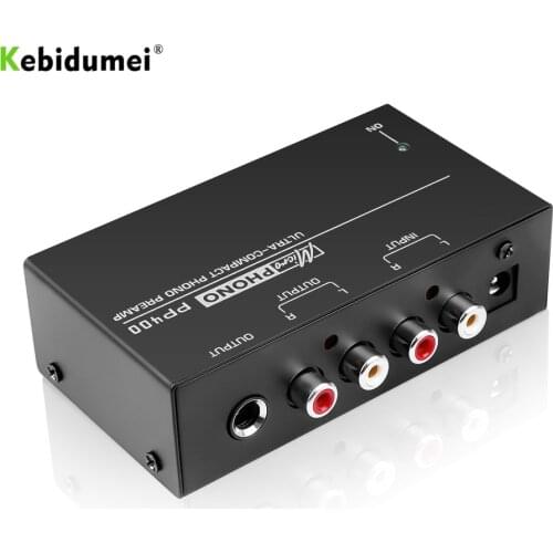 Newly Ultra-Compact Phono Preamp Preamplifier With RCA 1/4Inch Support TRS Interfaces Preamplificador Phono Preamp PP400