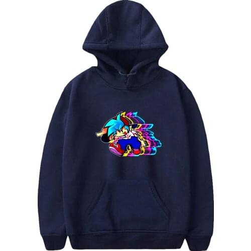 Friday Night Funkin Printi Autumn and Winter Holiday Men/Women Pure Cotton Fleece Hooded Hip Hop Punk Novelty street style