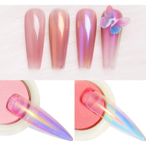New Nail Manicure Mirror Glitter Powder Metallic Color Dust Chameleon Nail Art Chrome Pigment Dipping Powder Decoration