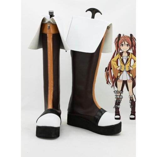 Black Bullet Aihara Enju Cosplay Shoes Anime Boots Custom Made