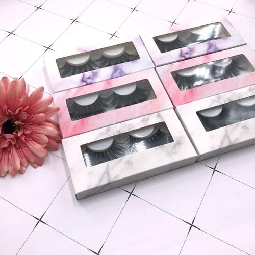 Wholesale 3D 5D 6D Mink Lashes 25mm Dramatic Long Eyelashes With Free Marble Box Accept Custom Packaging