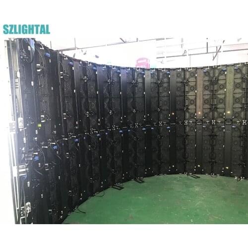 P4.81 RGB HD Curved LED Video Wall High Quality P2.6P2.9P3.9 Flexible Full Color Indoor Led Display Module Panels