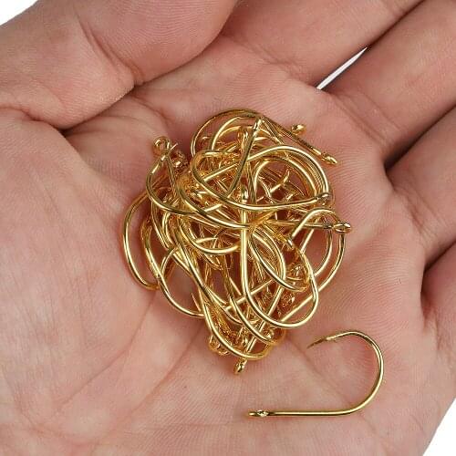 Float Fishing Accessories High Carbon Steel Fish Hook with Barbed Hook Soft Bait 100PCS 3#-12# Fish Hook with Barbed