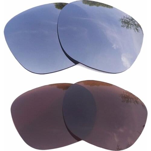 Silver Mirrored & Brown Polarized Replacement Lenses for Garage Rock Frame 100% UVA & UVB