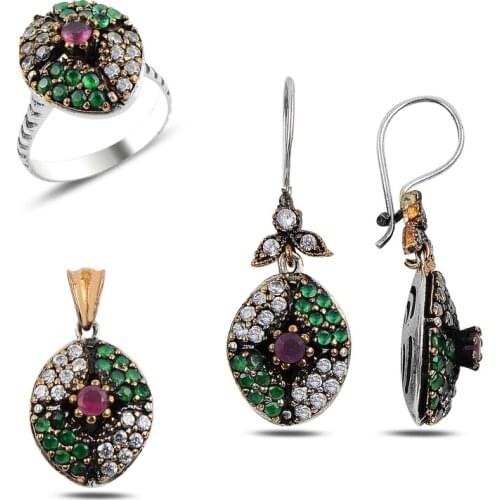 Silverlina Silver Zircon Stone Authentic Set