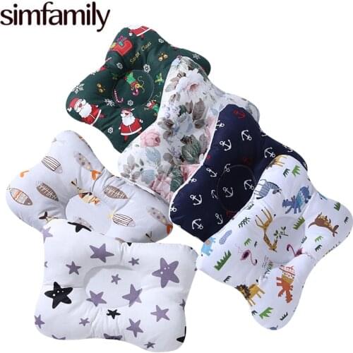 [simfamily]Baby Nursing Pillow Infant Newborn Sleep Support Concave Cartoon Pillow Printed Shaping Cushion Prevent Flat Head