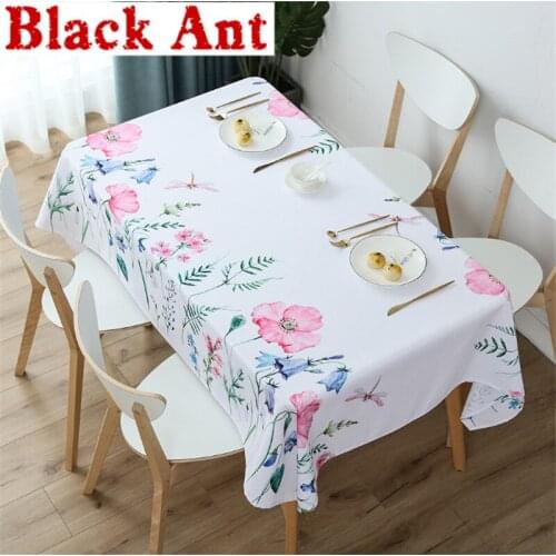 Printed Flower Tablecloth Rectangle Kitchen Waterproof Coffee Tea Table Cover Dining Room For Home Outdoor Decoration ZB-JD1074