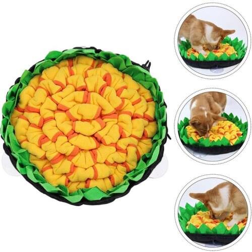 Dog Snuffle Mat Lick Pad Pet Slow Eat Training Foraging Pet Treat Puzzle Slow Food Bite-Resistant Anti-Choking Mat(Random Color)