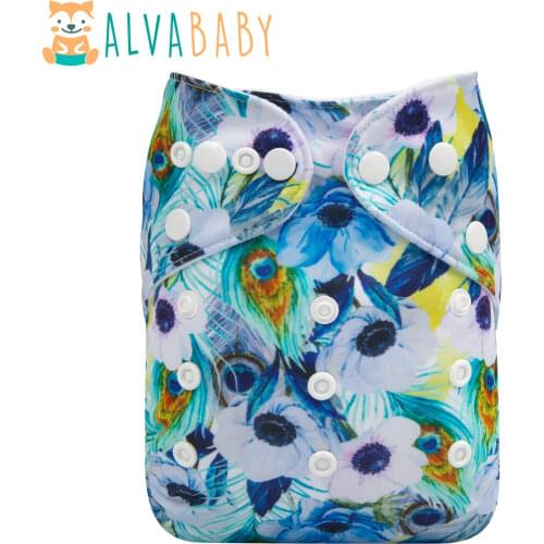 Alvababy Cloth Diaper Environmental friendly Baby Nappy with One Microfiber Insert