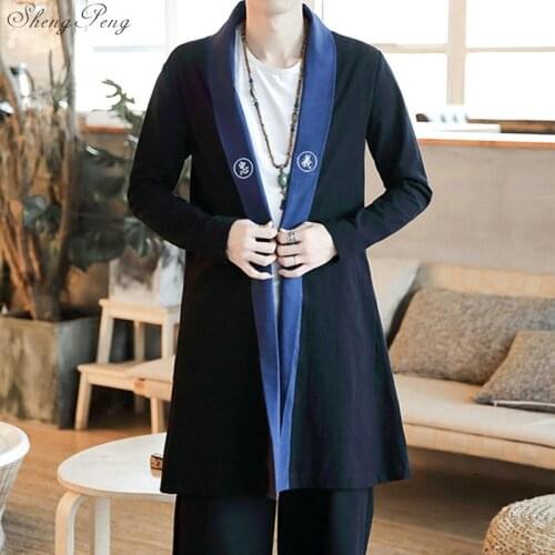 Traditional chinese clothing shanghai tang oriental mens clothing kungfu clothing chinese traditional men clothing Q088
