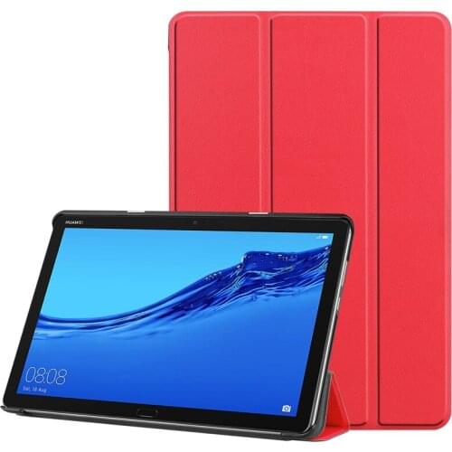 Book Flip Ultra Slim PU Leather Case for Huawei Mediapad M5 Lite BAH2-L09 BAH2-W19 DL-AL09 10.1" Tablet Smart Awake Sleep Cover