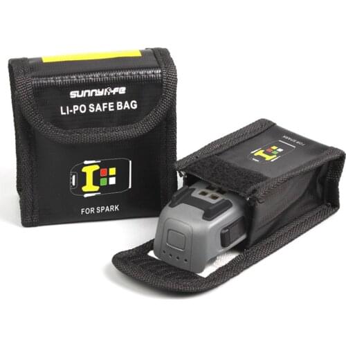 For DJI Spark Battery Heat Resistance Protection bag safety bag lithium battery explosion-proof bag storage bag Protective Box