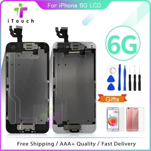 Full Assembly LCD Ecran for iPhone 6 LCD Display Replacement with Great Touch Screen Digitizer with Front Camera+Home Button
