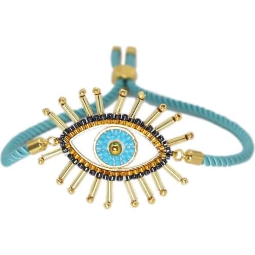 ZHONGVI Pulseras Mujer Bracelet For Women Bracelets Jewellery Bracciali Fashion Evil Eye Adjustable MIYUKI Handmade Ojo Turco