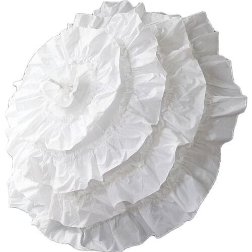 Nordic Parasol White Ladies Long Head Umbrella Wedding Girl Metal Luxury Sun Umbrella for Women Guarda Chuva Gift Ideas SY338