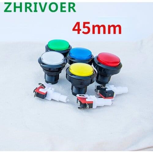 1pcs Water machine button 46mm basketball machine game machine with light control switch doll machine button accessories