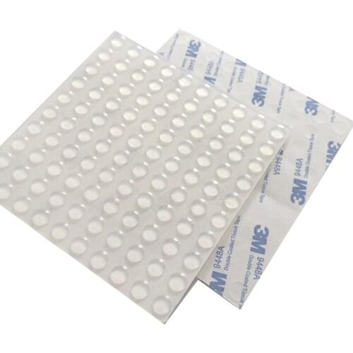 100 Pcs 8 x 3 mm Self Adhesive Round Silicone Rubber Bumpers Soft Transparent Black Anti Slip shock absorber Feet Pads Damper