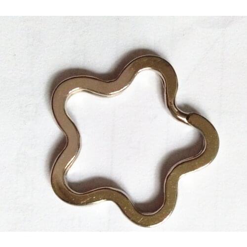 1DIY Handmade Jewelry Accessories Key Ring Star Heart Flower Heart Wire Rope Stainless Steel Keyring creative personality Gifts