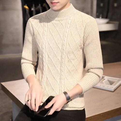 2020 hot-selling new Korean version of slim-fit temperament knitted half-high neck sweater multicolor optional