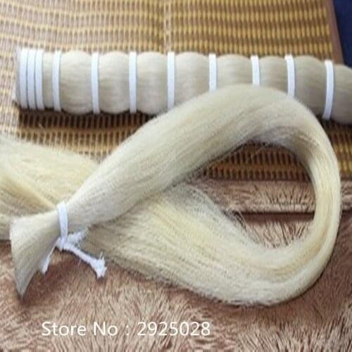 250g Horse Hair AAA white Horse hair Bow Parts Mongolian Stallions 80-84cm Free Shipping