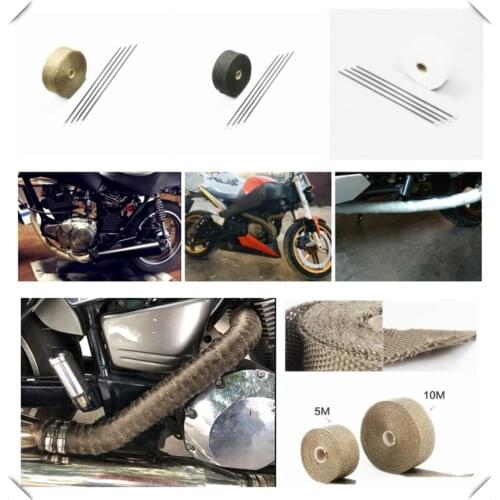 5m and 10m motorcycle exhaust pipe insulation tape Heat-proof winding manifold for Ducati HYPERMOTARD 821 SP 939 SP 1100 S EVO