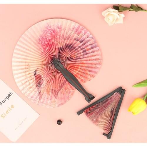 5Pcs Chinese Paper Folding Hand Fan Oriental Floral Fancy Fans Random for Kids