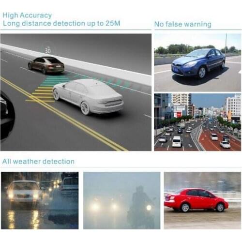 Car Blind Spot Detection Vehicle BSD Microwave Radar Sensor System Track Alarm Warning Light Buzzer Safe Driving detector car