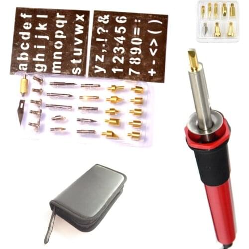 Free shipping 30W 40 PCS Kit Tool Set Firewall Firewood Electric Firewood Welding Tips Hobby Craft Pen soldering iron3